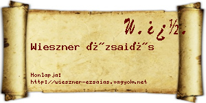 Wieszner Ézsaiás névjegykártya